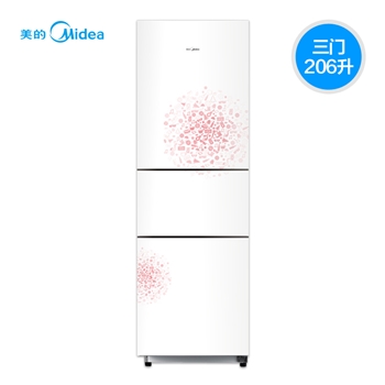 Midea/美的 BCD-206TM(E) 三门电冰箱三开门节能家用软冷冻智能