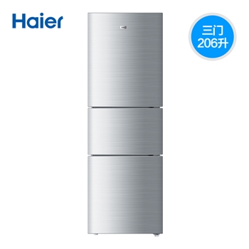 Haier/海尔 BCD-206STPA/206升三门家用电冰箱/软冷冻/冷藏冷冻